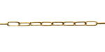 Waterproof 18K Gold PVD Plated Stainless Steel Small Paperclip Chain, 7.9x2.3mm links, 25ft Spool