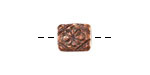 Mykonos Antique Copper (plated) Floral Ornate Rectangle 11x9.5mm