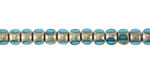 Czech Glass Matte Teal w/ Antique Silver AB Trica Beads 4x5mm