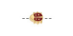 24K Gold (plated) Red Enamel Ladybug Bead 9.5mm
