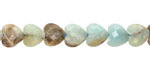 Hemimorphite Microfaceted Heart 8mm