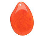 Tagua Nut Orange Groovy Slice 25-35x30-42mm