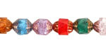 Czech Glass Transparent Mixed Colors/Shapes/Finishes Crackle Turbine 10x8mm
