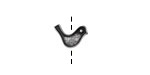 Antique Silver (plated) Bird Bead 8x12.5mm