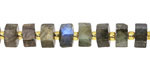 Labradorite (A) Microfaceted Hexagon Heishi 4x8mm