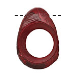 Tagua Nut Merlot Open Slice (side drilled) 33-45x24-36mm
