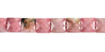 Rhodonite Microfaceted Square 8mm