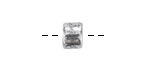 Mykonos Metalized Ceramic Antique Silver Tube Spacer 7x8mm