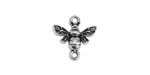 Antique Silver (plated) Bee Focal Link 15x16mm