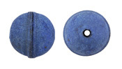 Natural Blue Leather Round Bead 20-22mm