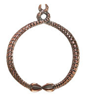 Mykonos Antique Copper (plated) Serpent Ring Focal 50x58mm