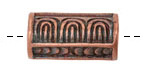 Mykonos Antique Copper (plated) Fancy Barrel (Large Hole) 30x15mm