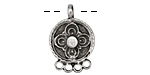 Greek Pewter 1-4 link Folk Art Flower Chandelier 15x23mm