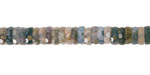 Moss Agate Microfaceted Heishi 2x6mm