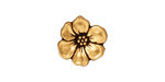 TierraCast Antique Gold (plated) Apple Blossom Button 14mm