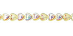 Czech Glass Jonquil AB Small Heart 6mm