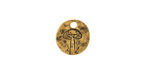Nunn Design Antique Gold (plated) Mini Mushroom Coin Charm 12.6mm