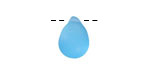 Turquoise Bay Beach-Style Glass Teardrop Focal 14x10mm