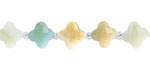 Black Gold Amazonite Faceted Quatrefoil 10mm