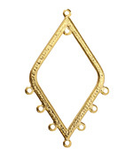 Vintaj 10K Gold (plated) Navette Chandelier 31x50mm