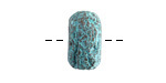 Mykonos Metalized Ceramic Copper Patina Textured Donut 10x19mm