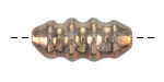 Mykonos Ceramic Iridescent Gold Corkscrew Barrel 30-32x13-15mm