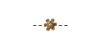 Cymbal Gerani Antique Brass (plated) Bead Substitute for 11/0 Delica Beads 6.5mm