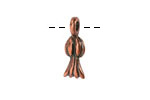 Mykonos Antique Copper (plated) Squash Blossom Drop Charm 8x21mm