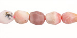 Pink Opal Faceted Nugget 10-14x9-11mm