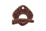 TierraCast Antique Copper (plated) Large Spiral Toggle Clasp 23x22mm, 24mm