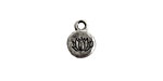 Nunn Design Antique Silver (plated) Itsy Spiritual Lotus Charm 9x13mm