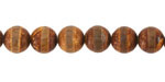 Tibetan (Dzi) Agate Matte Dark Banded Round 8mm