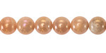 Peach Moonstone w/ AB Luster Round 8mm