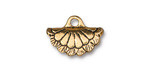 TierraCast Antique Gold (plated) Concho Crimp End 19x13mm