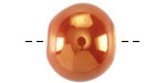 Mykonos Ceramic Iridescent Tangerine Rondelle 20x22mm