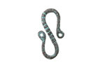 Mykonos Copper (plated) Patina Pebbles S-Hook 24x12.5mm