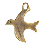 Mykonos Antique Brass (plated) Escher Bird Focal 43x35mm