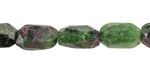 Ruby Zoisite Microfaceted Long Nugget 9x14mm