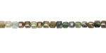 Green Tourmaline Ombré Microfaceted Cube 3mm