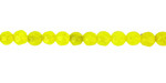 Neon Lime Agate Faceted Round 4mm
