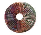 Xaz Raku Flash Geometric Lines Donut 44-46mm