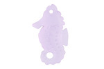 Periwinkle Beach-Style Glass Sea Horse Pendant 17x29mm
