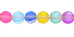 Multi Fused Glass AB (matte) Round 8mm