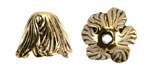Antique Gold (plated) Flower Blossom Bead Cap 19x15mm