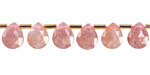 Strawberry Quartz (A) Microfaceted Teardrop 8x10mm