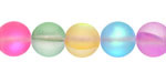 Multi Fused Glass AB (matte) Round 10mm