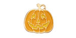 Enamel Jack 'O Lantern Focal 20x20mm