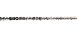 Tourmalinated Quartz (A) Ombré Micrfaceted Round 2mm