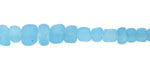 Java Glass Transparent Aquamarine Graduated Gooseberry Beads 3-6x4-6mm