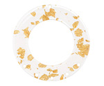 Zola Elements Gold Foil Acetate Donut Chandelier 38mm